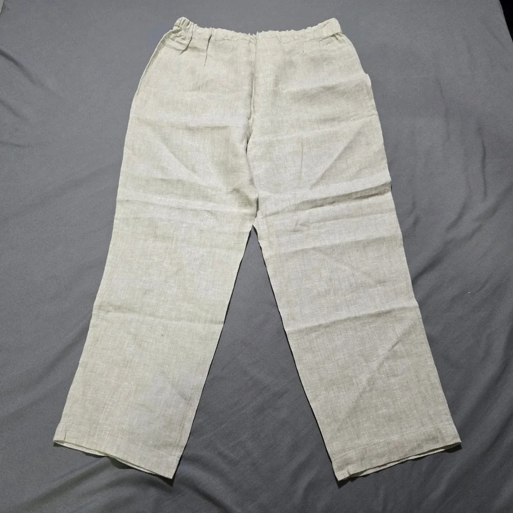 Quince Tapered Ankle Pants Women Size M Flax 100% European Linen LB94201-JDAVN01